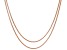 18K Rose Gold Over Sterling Silver Popcorn Chain Necklace Set  24, & 28 Inch
