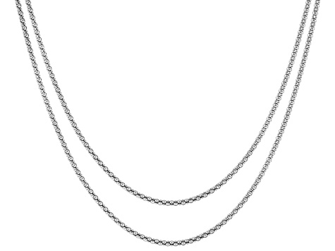 Classic Silver Necklace, 28