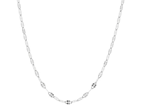 FB Jewels 14K White and Yellow Gold Twist Mirror Chain Necklace
