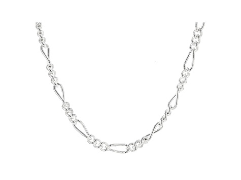 Sterling Silver 5.5MM Polished Figaro Chain Necklace 20  Inch