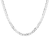 Sterling Silver 20 inch Flat Mariner Chain Necklace