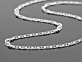 Sterling Silver 24 inch Flat Mariner Chain Necklace