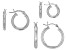Sterling Silver Set of 3 12MM, 14MM, and 18MM Hoop Earrings