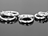 Sterling Silver Set of 3 12MM, 14MM, and 18MM Hoop Earrings