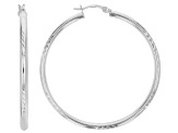 Sterling Silver 55MM Hoop Earrings