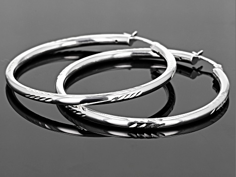 Sterling Silver 55MM Hoop Earrings