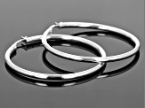 Sterling Silver 3x55MM Tube Hoop Earrings