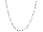 Sterling Silver 4.40MM Flat Figaro Chain 24 Inch Necklace