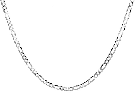 Sterling Silver 4.40MM Flat Figaro Chain 18 Inch Necklace