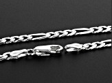 Sterling Silver 4.40MM Flat Figaro Chain 18 Inch Necklace