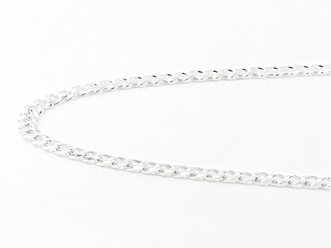 Sterling Silver 4MM Curb Chain 24 Inch Necklace - DOM149 | JTV.com