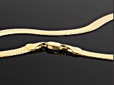 18K Yellow Gold Over Sterling Silver 5.5MM Herringbone Chain