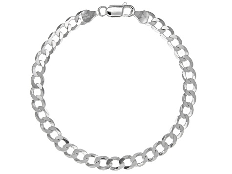 Sterling Silver Set of 3 Flat Curb, Mariner, and Herringbone Link Bracelets