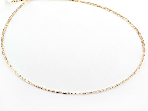 18K Yellow Gold Over Sterling Silver 2.17MM Reversible Omega Chain 20 ...