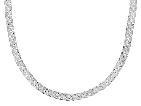 herringbone silver necklace 20 inch