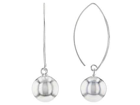 Sterling Silver 12MM Bead Earrings - DOM179 | JTV.com