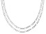 Sterling Silver Set Of Two 3MM 20 And 24 Inch Figaro Chains