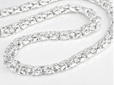 Sterling Silver 7MM Byzantine Chain