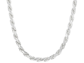 Sterling Silver Diamond-Cut Rope Chain