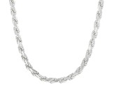 Sterling Silver Diamond-Cut Rope Chain