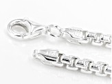 Sterling Silver 3.5MM Round Box Link Bracelet