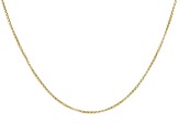 18K Yellow Gold Over Sterling Silver 1.35mm Diamond-Cut Adjustable Popcorn Chain