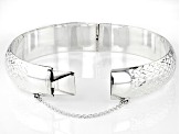 Sterling Silver Diamond-Cut Hinged 15MM Bangle Bracelet
