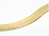 18K Yellow Gold Over Sterling Silver 9MM Herringbone 20 Inch Chain