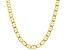 18K Yellow Gold Over Sterling Silver 4.4MM Flat Mariner 18 Inch Chain