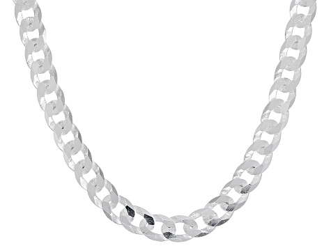 Sterling Silver 4MM Diamond-Cut Curb 20 