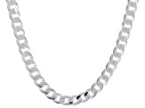 Sterling Silver 4MM Diamond-Cut Curb 22 Inch Chain