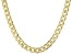 18K Yellow Gold Over Sterling Silver 4MM Diamond-Cut Curb 20 Inch Chain