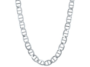 Sterling Silver Flat Mariner 22 Inch Chain