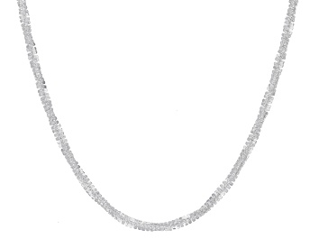 Picture of Sterling Silver Adjustable Diamond-Cut 1.4MM Twisted Criss-Cross Chain