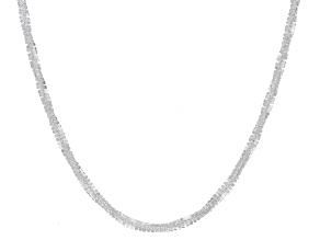 Sterling Silver Adjustable Diamond-Cut 1.4MM Twisted Criss-Cross Chain