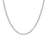 Sterling Silver Adjustable Diamond-Cut 1.4MM Twisted Criss-Cross Chain