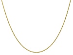 18K Yellow Gold Over Sterling Silver Adjustable Diamond-Cut 1.4MM Twisted Criss-Cross 24" Chain