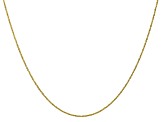 18K Yellow Gold Over Sterling Silver Adjustable Diamond-Cut 1.4MM Twisted Criss-Cross Chain