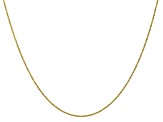 18K Yellow Gold Over Sterling Silver Adjustable Diamond-Cut 1.4MM Twisted Criss-Cross Chain