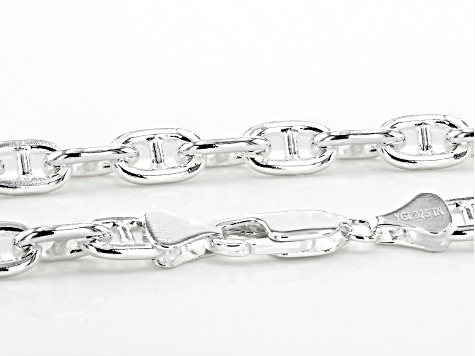 Sterling Silver 6.5MM Rounded Mariner Chain