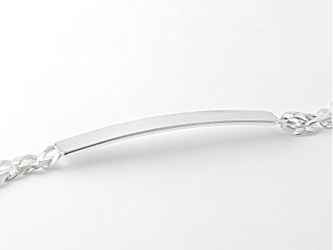 Sterling Silver 5.3mm Curb Link Bar Bracelet - DOM391 | JTV.com