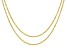 18k Yellow Gold Over Sterling Silver Diamond Cut Criss Cross Chain Necklace Set 20 Inch & 24 Inch