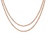 18k Rose Gold Over Sterling Silver Diamond Cut Criss Cross Chain Necklace Set 20 Inch & 24 Inch