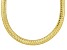18K Yellow Gold Over Sterling Silver Diamond Cut Herringbone Chain Link Necklace
