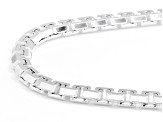 Sterling Silver 5mm Designer Box Chain Link Necklace