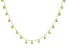 18K Yellow Gold Over Sterling Silver Textured & Polished Circle Disk 18 Inch Necklace