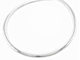 Sterling Silver 8mm Omega 18 Inch Necklace