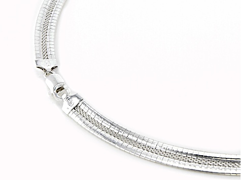 Sterling silver omega necklace 20 inch hotsell