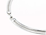 Sterling Silver 8mm Omega 20 Inch Necklace