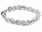 Sterling Silver 9.0mm Rope Link Bracelet